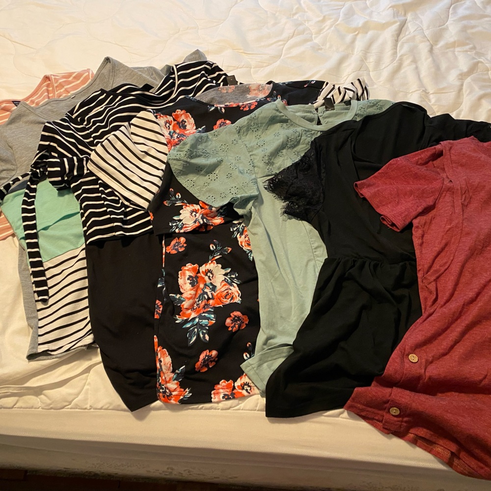 Lot of 7 EUC breastfeeding/nursing tops XXL from SHEIN and Temu